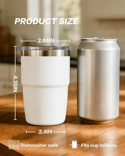 8 oz Stackable Stainless Steel Coffee Mug - Image 2