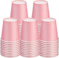 3 oz Small Paper Cups, 50 Pack Bathroom Cups Mouthwash Cups Pink | 3 oz by Huaiid