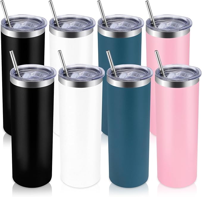Volhoply 8 Pack Skinny Tumblers by LiveFully%EF%BC%8CDrinkFreely%E2%80%94KeepGoingwithVolhoply%EF%BC%81