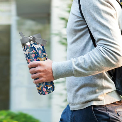 30 oz Horse Tumbler with Handle and Flip Straw, Vacuum Insulated Water Bottle - Image 7
