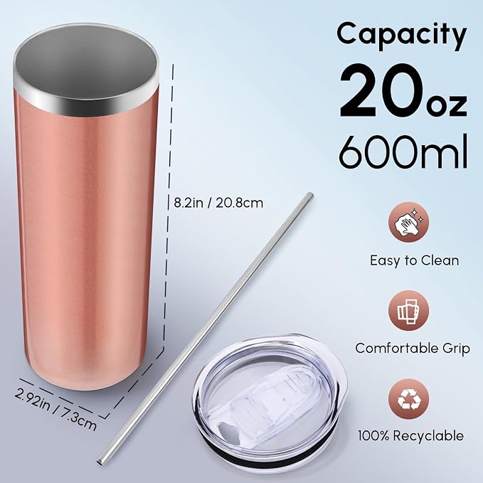 Volhoply 4 Pack Skinny Tumblers - Image 2