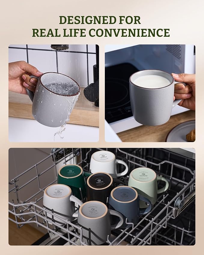 famiware Mercury Coffee Mugs 13 oz, Coffee Mugs Set of 4 - Image 6