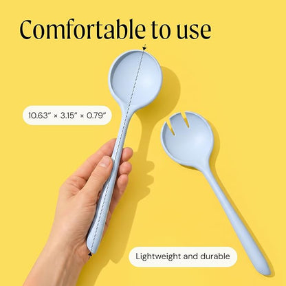 Salad Servers - Spoon and Fork Serving Set, Certified Recycled Food-Safe Plastic - Image 5