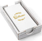 Napkin Holder for Bathroom, White Washed Wood Guest Towel Holder Tray for Bathroom, Disposable Paper Hand Towel Holder for Bathroom Accessories, Dinner Napkin Holder for Kitchen Table Party
