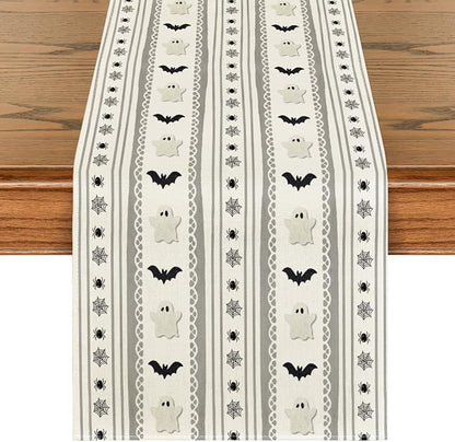 Artoid Mode 210 GSM Halloween Table Runner 13x72 Inch Home Party Decor | Beige by ArtoidMode