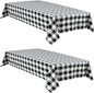 Checkered Table Cloths Rectangle 60x120 inch 2 Pack Black and White | by Hiasan