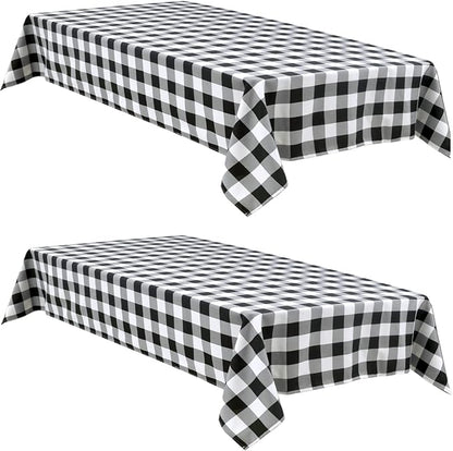 Buffalo Plaid Tablecloth 2 Pack, 54 x 108 inch, Stain and Wrinkle Resistant by Hiasan