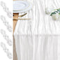Cheesecloth Table Runner 10FT 4Pcs Ivory Boho Gauze Rustic Sheer Runners | by Xiomot