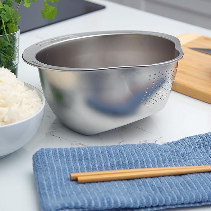 Joyce Chen Stainless Steel Rice Strainer Bowl Rice Washer Colander - Image 7