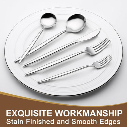 Silverware Set 30 Piece, Wildone Stainless Steel Flatware Set Service - Image 5