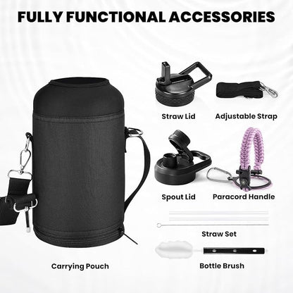 RAYMYLO Insulated Water Bottle 64 oz, Triple Wall Vacuum Stainless Steel | - Image 7