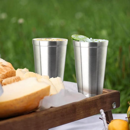 LINALL Stainless Steel Cups, 18oz Shatterproof Cup Double Wall Drinking - Image 7