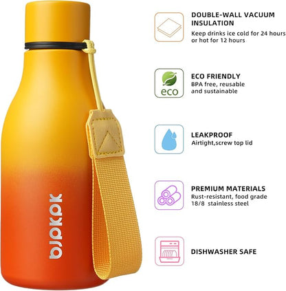 BJPKPK 12oz Insulated Water Bottle, Stainless Steel Bottle - Image 2