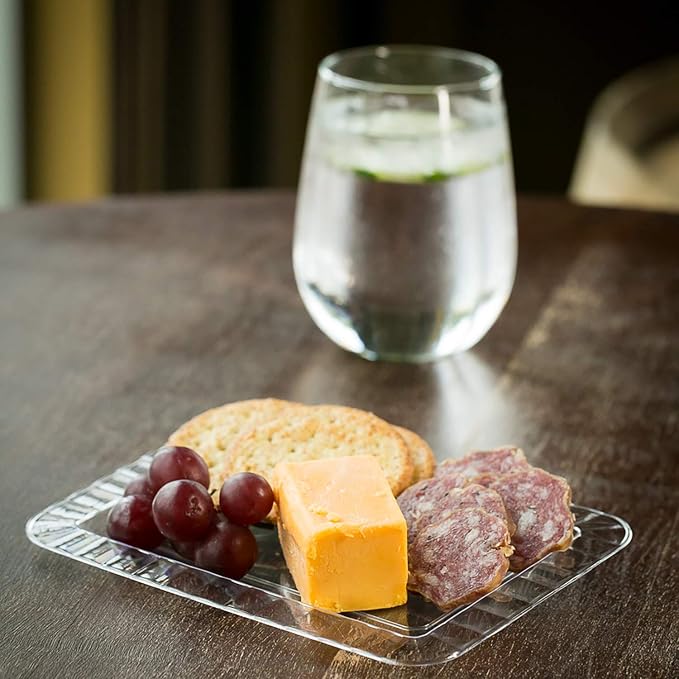 Party Essentials Deluxe Quality Hard Plastic 5 x 7-Inch Rectangular Appetizer - Image 5