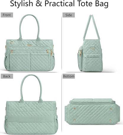 Bagstellar Teacher Tote Bag for Women, 15.6" Laptop Work Tote Computer Bag | - Image 8