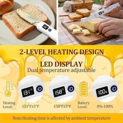 Heated Butter Knife Spreader – Stainless Steel, IP68 Waterproof, Rechargeable - Image 2
