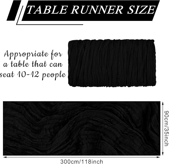 6 Pack Cheesecloth Table Runner 10Ft Christmas Gauze Boho Table Runners - Image 2