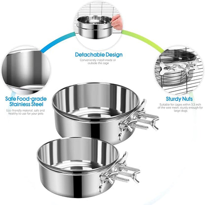 2 Pcs Large Dog Food Water Bowl - Image 5