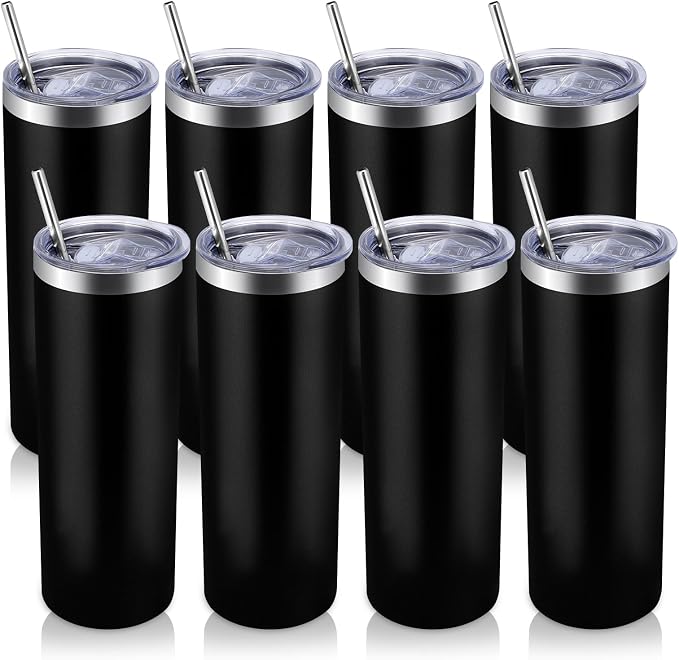 Volhoply 8 Pack Skinny Tumblers by LiveFully%EF%BC%8CDrinkFreely%E2%80%94KeepGoingwithVolhoply%EF%BC%81