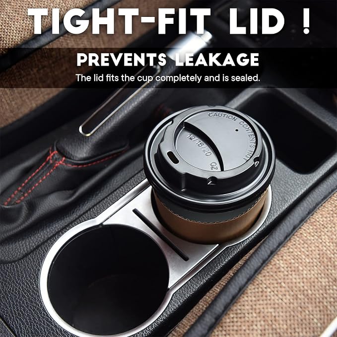 100 Pack - 12 oz Disposable Coffee Cups To Go - Image 3