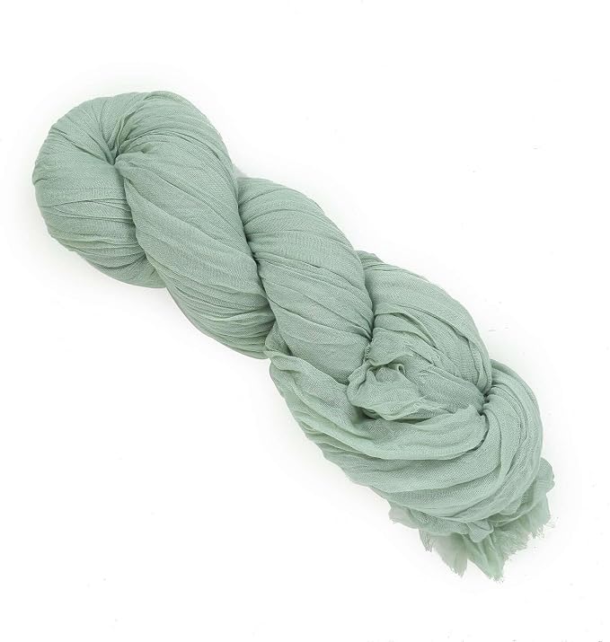 Efavormart 20ft Sage Green Gauze Cheesecloth Wedding Arch Drapery Fabric - Image 7