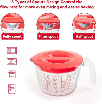 6 Pcs Glass Measuring Cups Set - Image 4