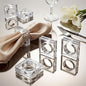 Set of 6 Heavy Crystal Glass Napkin Rings, Bridal Shower, Engagement Party & by Unknown