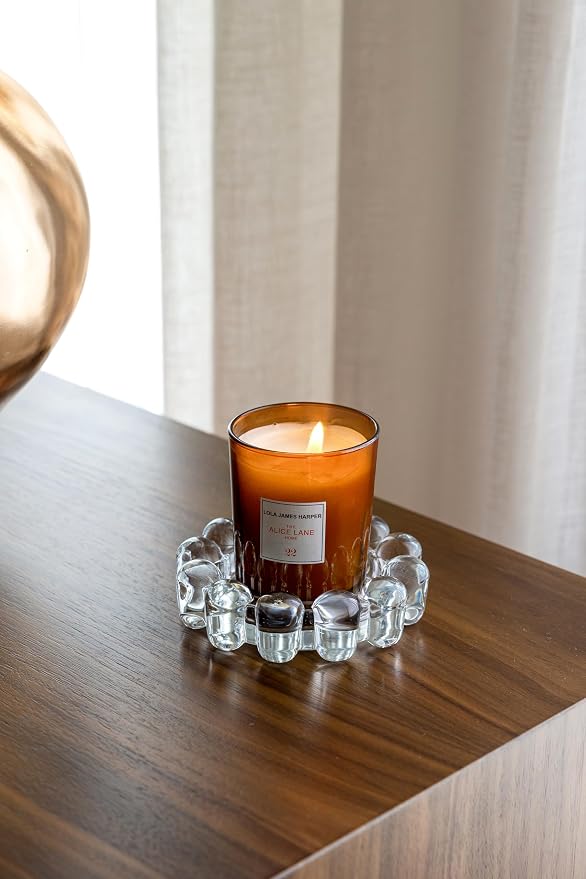 Home Collection Original Clear Glass Large Bubble Candle Dish | Votive and - Image 9