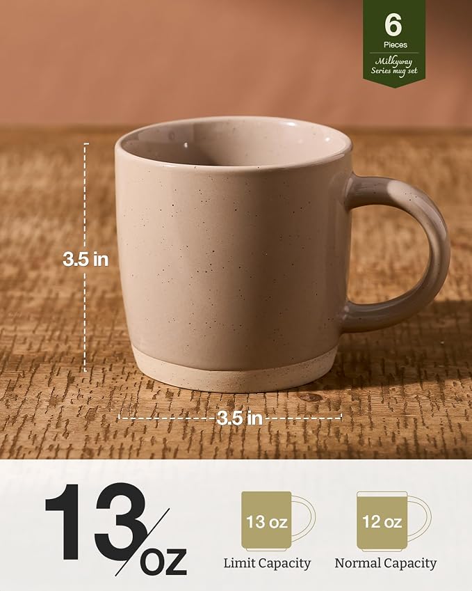 famiware Coffee Mugs for 6, 13 oz Mug Set, Dringking Cup - Image 5