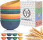 Plastic Bowls Alternative, Unbreakable Wheat Straw Cereal Bowls 8 PCS by HOMIENLY