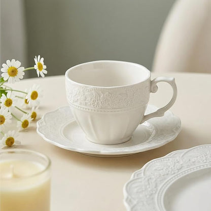 3 oz Espresso Cups Set of 6, Bone China Small Espresso Coffee Cups & Saucers Set - Image 5