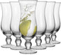 Cheardia 6 Pack Hurricane Glass, 14 oz Pina Colada Glasses Clear Tulip Drinking by Cheardia