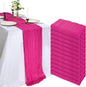 12 Pack 10Ft Hot Pink Cheesecloth Table Runner 23 x 120 Inch | Gauze Rustic by CKIKU