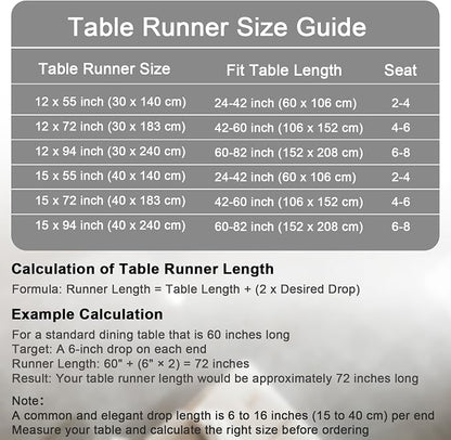 Table Runners 72 Inch Long, Dual-Sided Faux Leather Table Runner | Waterproof - Image 7