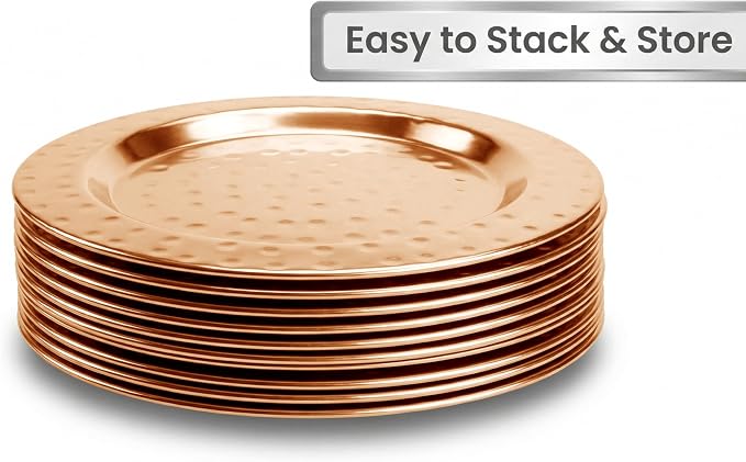 Hammered Stainless Steel Coasters Set of 4 – Anti-Slip Base, Durable & Reusable - Image 5