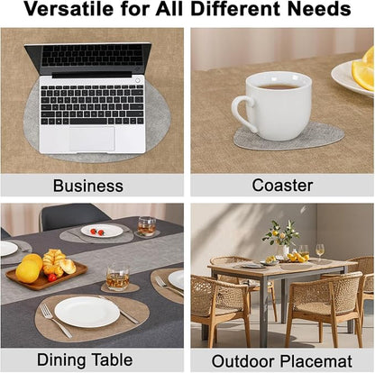 Faux Leather Placemats Set of 4, Dual Sided - Image 6