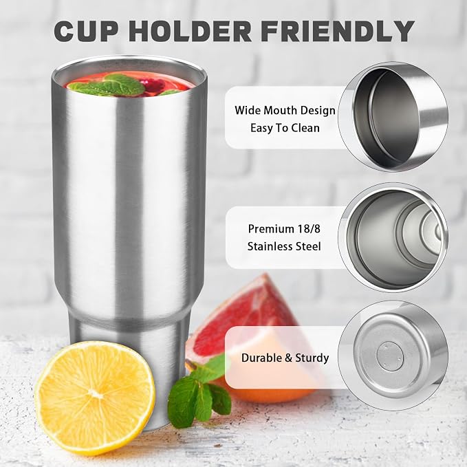 40 oz Tumbler with Lids and Straws, Stainless Steel Insulated Coffee Tumbler - Image 3