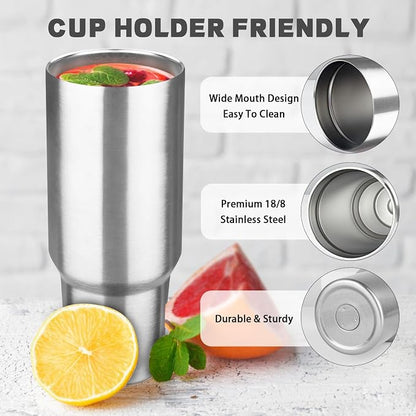 40 oz Tumbler with Lids and Straws, Stainless Steel Insulated Coffee Tumbler - Image 3