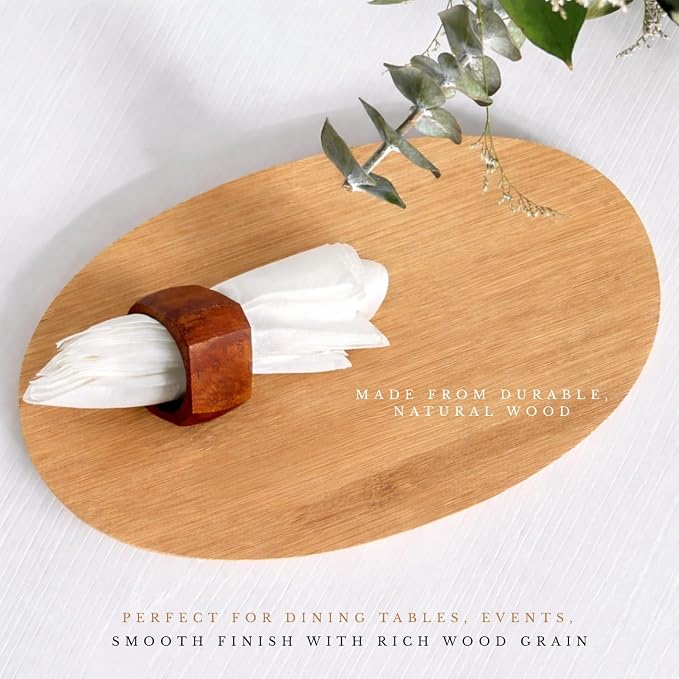 Classic Handmade Napkin Rings Set, Dining Table Holders - Image 3