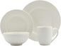 Tabletops Gallery Embossed Bone White Porcelain Round Dinnerware Collection- by TabletopsGallery
