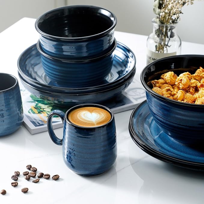 Hasense Small Coffee Mugs 8 oz, Ceramic Cappuccino Cups Set of 4, Espresso Mug - Image 3