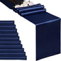 10-Pack Navy Blue 12 x 108 inches Long Premium Satin Table Runner | Wedding by REWOMC