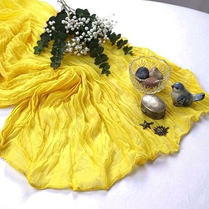10 Pack Yellow Cheesecloth Table Runner 9FT Cheese Cloth Boho Gauze Fabric - Image 6
