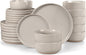 LIANYU Dinnerware Dishes Sets for 8, 24-Piece Stoneware Dinner Set, Ceramic by LIANYU