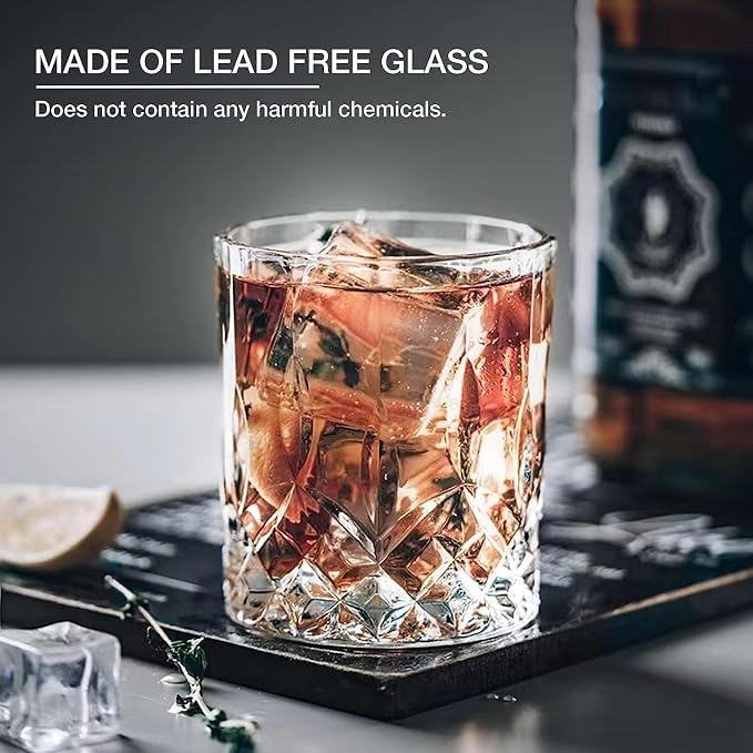 Qipecedm® Old Fashioned Whiskey Glasses, Barware - Image 8