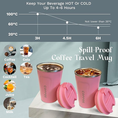 Insulated Travel Coffee Mug, Stainless Steel Coffee Cup - Image 3