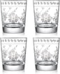 Joeyan Hand Blown Etched Drinking Glasses, Aesthetic Tumblers Glassware Set by JoeyanHousehold