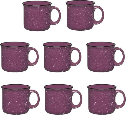 Set of 8 Ceramic Campfire Mugs – 15 Oz, Camping – Customizable by GiftsbyDesign