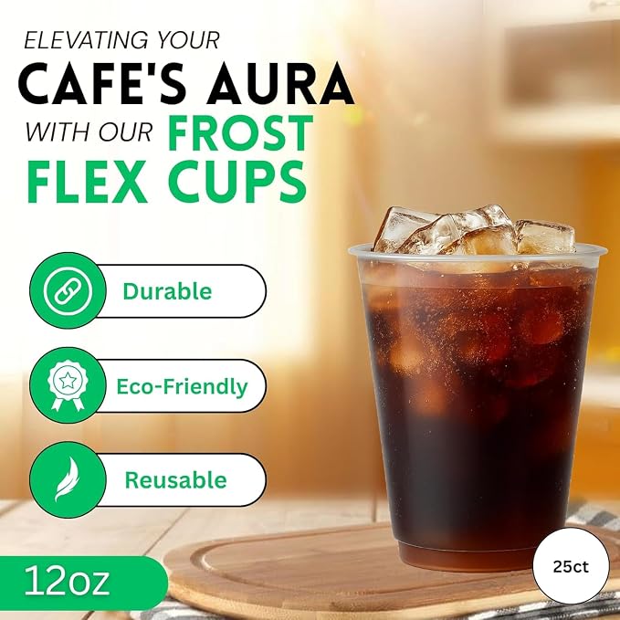 Concession Essentials 12oz Frost Flex Plastic Cups – 500 Pack – Shatterproof - Image 2