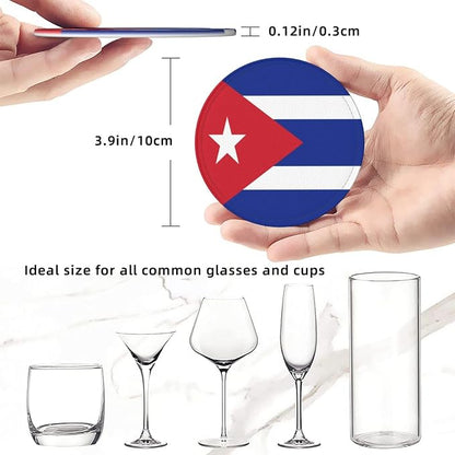 6 Pack Cuba Flag Leather Coaster - Image 4
